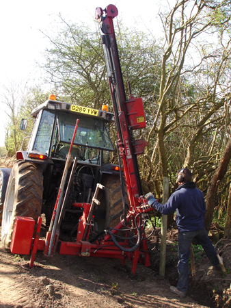 We can employ heavy machinery to ensure otter fencing is deeply bedded.